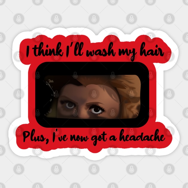 Darkplace: Liz Asher Rearview Sticker by Grimalbean